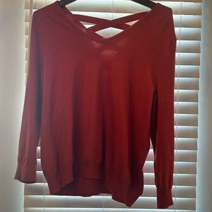 Burnt Orange Back Detail Sweater